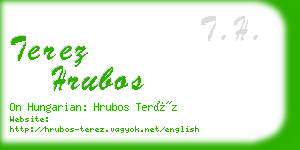 terez hrubos business card